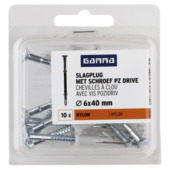 GAMMA slagplug 6x40mm/ 3,7x45mm 10ST