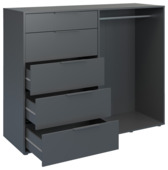 Kast James 5 lades met hanggedeelte