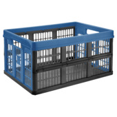 Vouwkrat 45L blauw/zwart