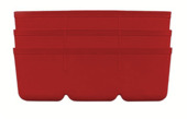 Inzetbakje voor assortimentsdoos ca. 8x12x4 cm rood 3 stuks