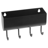 Kapstok 4 haken Hugo zwart zamak 215 mm