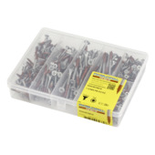 Rotadrill assortimentsdoos schroef universeel platkop verzinkt 330 stuks