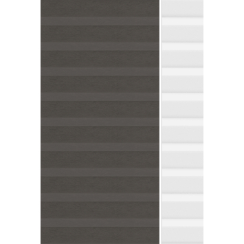 Kleurstaal GAMMA maatwerk dubbel plisségordijn deels verduisterend bruin (8208)