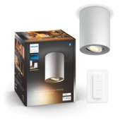 Philips Hue opbouwspot Pillar wit - warm tot koelwit licht 5W - 1 spot met dimmer switch