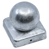 Afdekkap paalbol voor Tuinpaal Verzinkt 7x7 cm