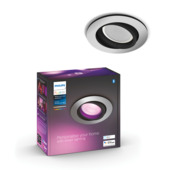 Philips Hue inbouwspot Centura aluminium - wit en gekleurd licht 6W - rond - met bluetooth