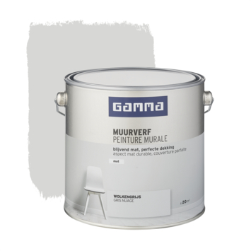 GAMMA muurverf wolkengrijs mat 2,5 liter