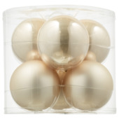 Christmas Goods kerstballen mix glas 6 stuks champagne