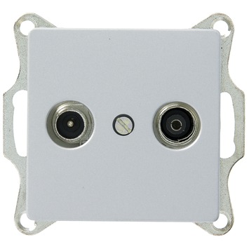 Siemens Delta coax contactdoos universeel aluminium