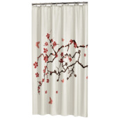 Sealskin Douchegordijn Blossom Rood 180x200 cm