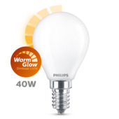 Philips LED kogel E14 40W mat warmglow dimbaar