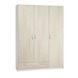 Kim garderobekast 201x146x50cm wit essen