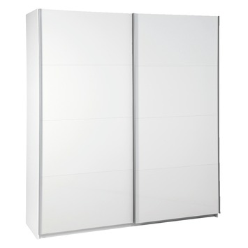 Delta zweefdeurkast gelamineerd spaanplaat wit 222x200x65 cm