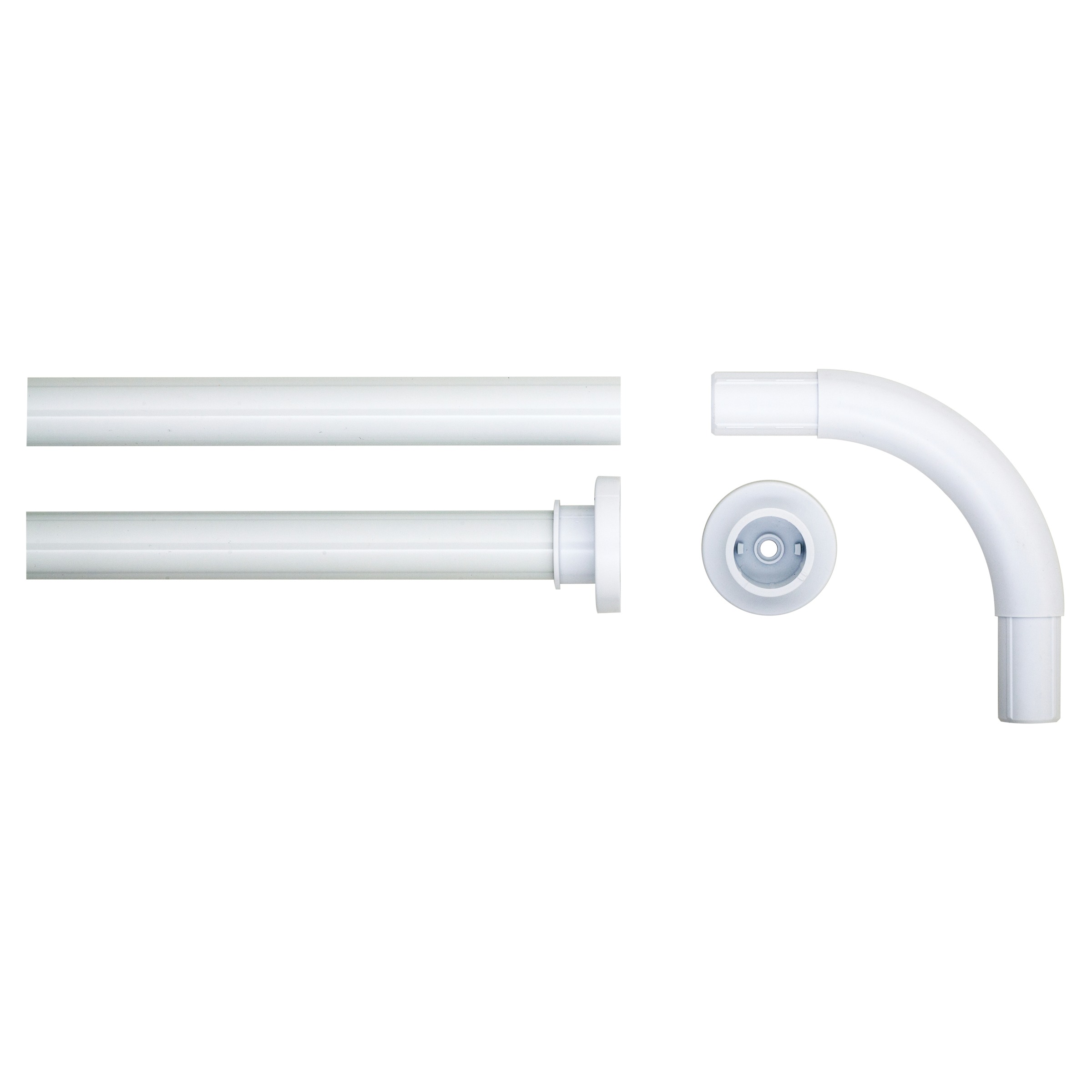 Sealskin Douchegordijnstang Seallux Hoekstang Wit 90X90 sealskin kopen in de aanbieding