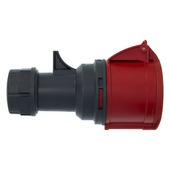 Cee contrastekker 5-polig 400V randaarde 32 ampère rood