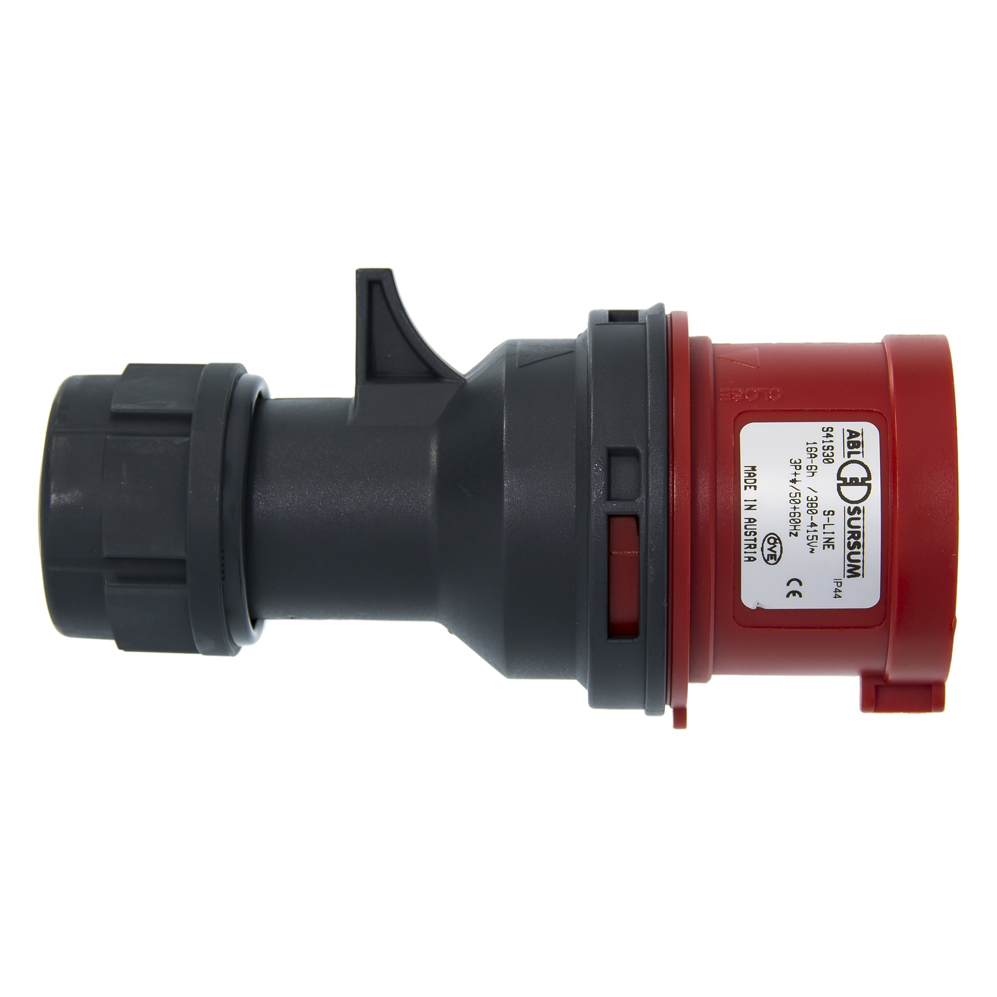 Abl Sursum Cee Stekker 4 Polig Randaarde 400V 16 Ampere Rood abl sursum kopen in de aanbieding