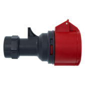 Cee contrastekker 5-polig 400V randaarde 16 ampère rood