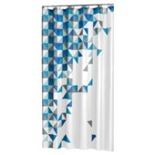 Sealskin Douchegordijn Tangram Blauw 200x180 cm