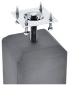 Betonpoer met plaat antraciet 15 x 15 x 58 cm