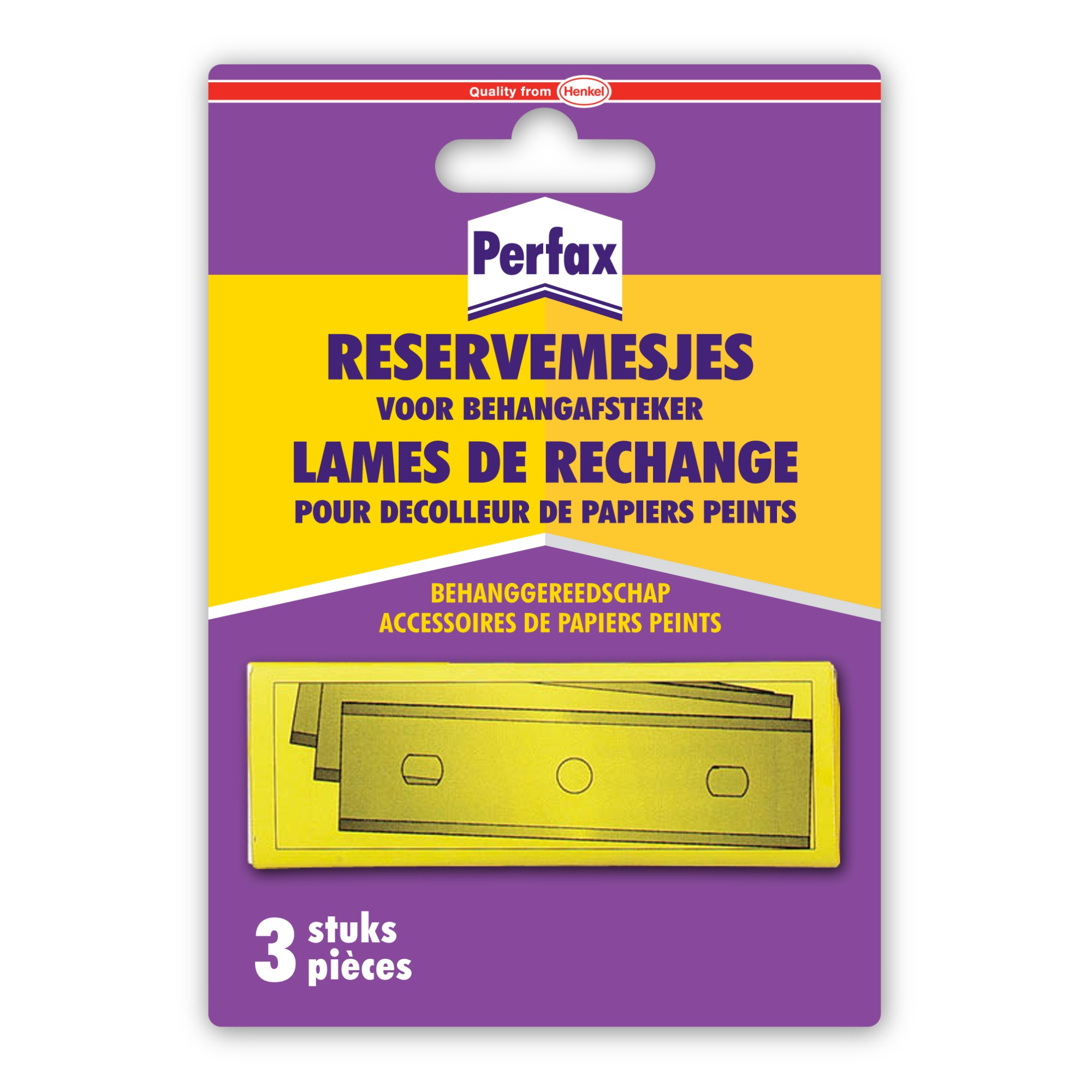 Perfax Reservemes Behangafsteker 3 Stuks perfax kopen in de aanbieding