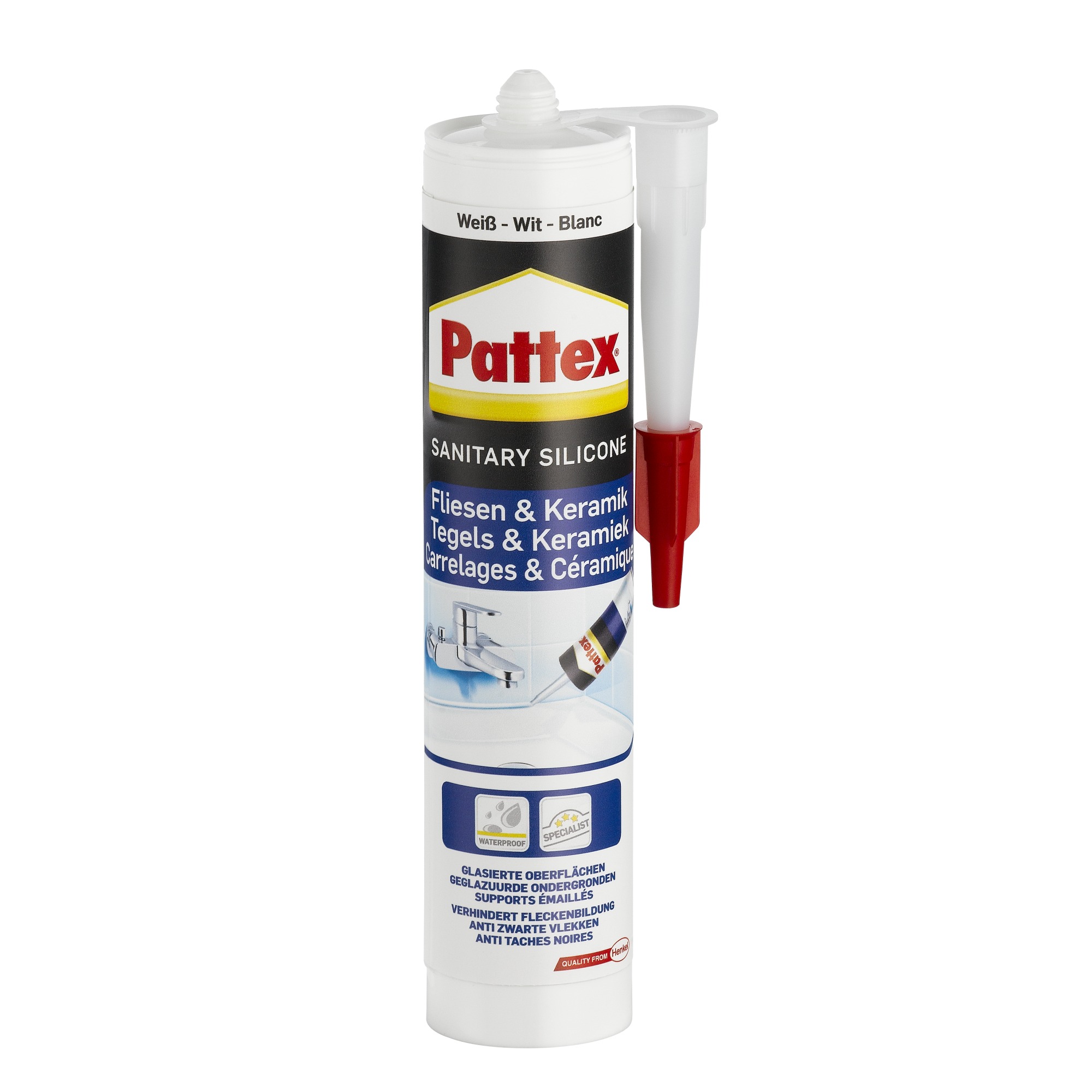 Pattex Tegels En Porselein Siliconenkit Transparant 300 Ml pattex kopen in de aanbieding