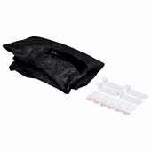 Screen Lite horgaas warmtewerend- en zonwerend met clips zwart 120x140 cm