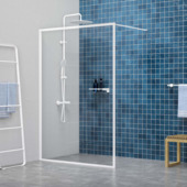 Sealskin Contour Inloopdouche type A3 138x200 cm, 6 mm helder veiligheidsglas met antikalklaag Mat wit