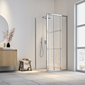 Sealskin zijwand voor schuifdeur Hooked chroom 90 x 200 cm