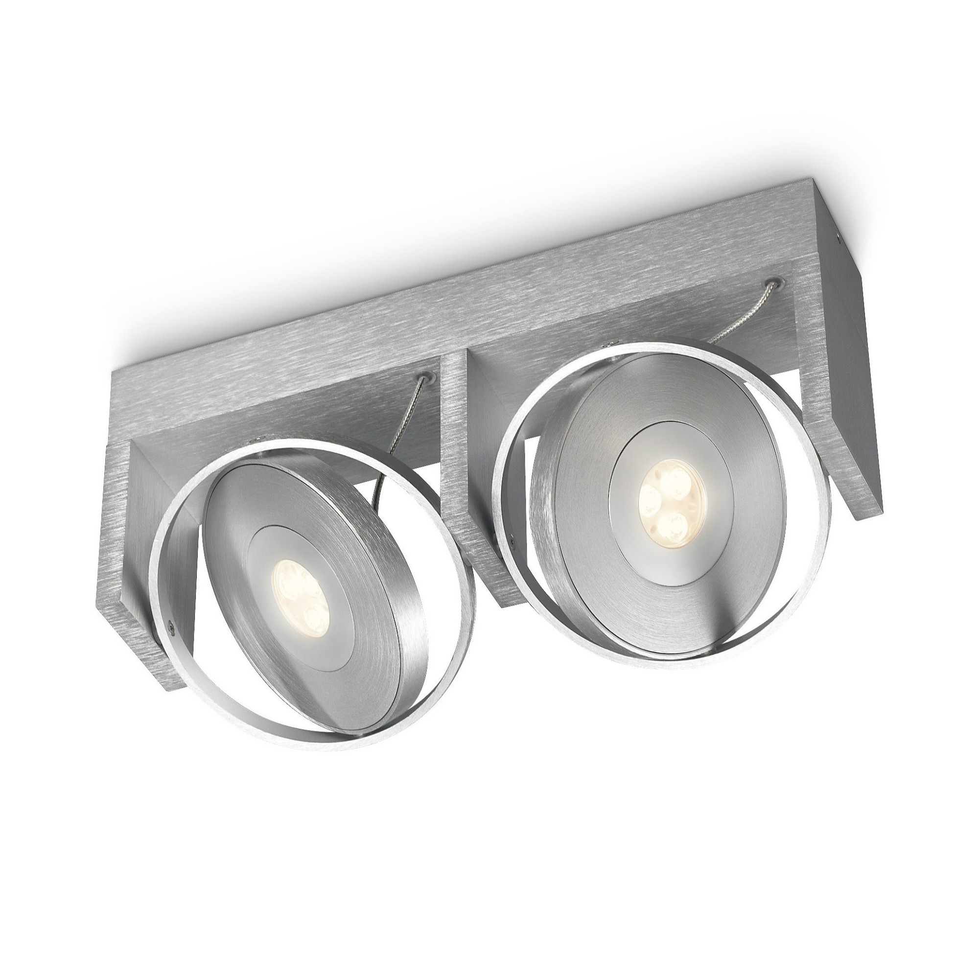 Philips Ledino Plafondspot Particon Aluminium 2 Lichts philips kopen in de aanbieding