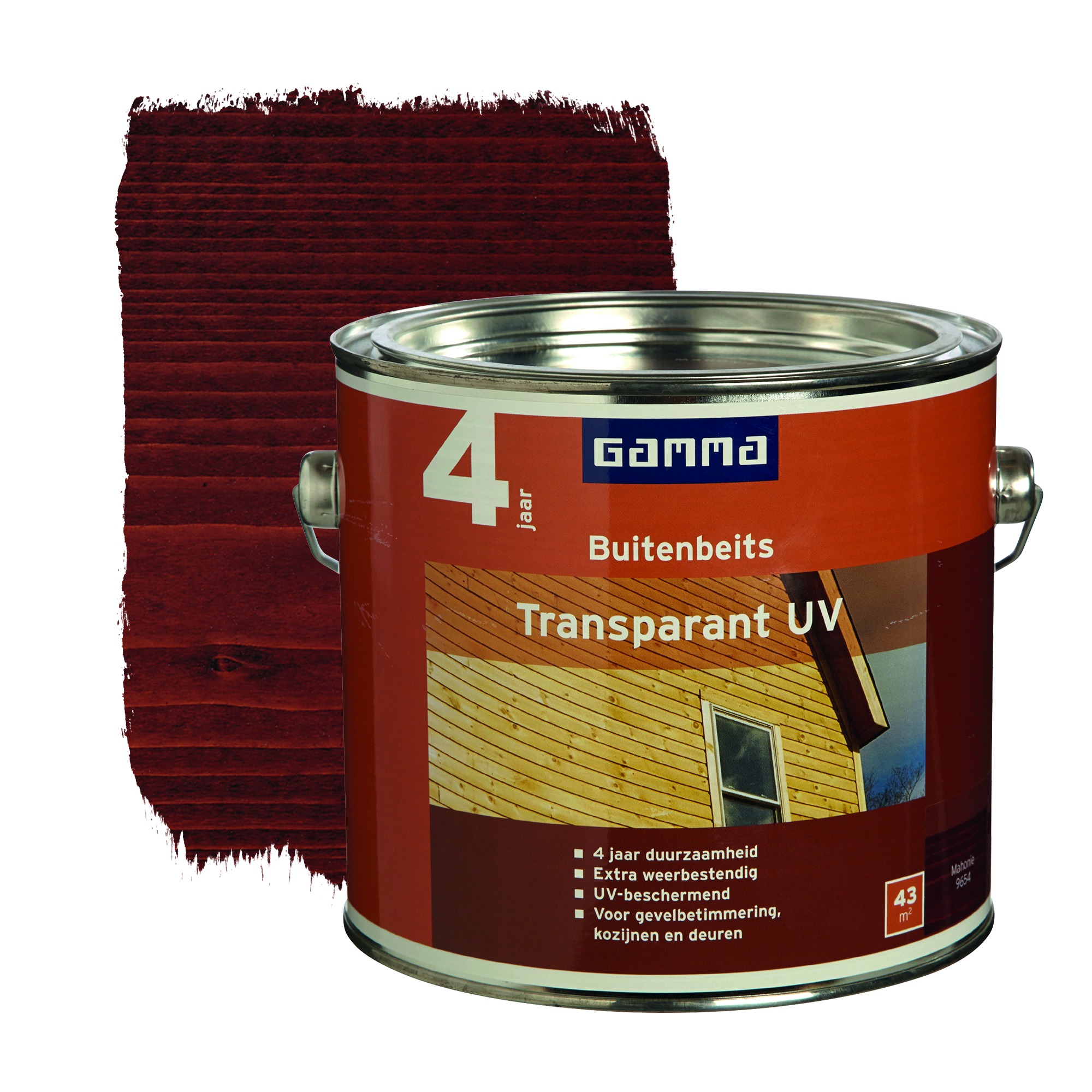 Gamma Buitenbeits Transparant Uv Mahonie 25 Liter gamma kopen in de aanbieding