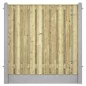 Gamma Houtbetonschutting grenen grijs per meter aanbieding
