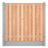 Hout beton schutting Douglas hout grijs per meter