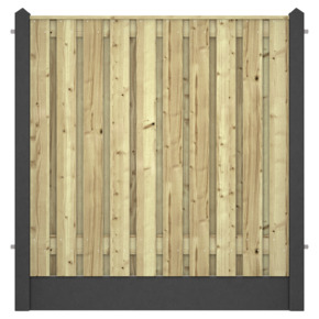 Hout beton schutting grenen antraciet per meter