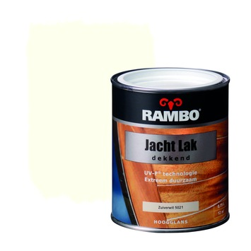 Rambo jachtlak dekkend zuiverwit hoogglans 750 ml