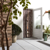 Livn deurgordijn Chenille taupe 100x230 cm