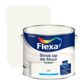 Flexa Strak op de Muur muurverf buiten zijdemat wit 2,5 liter