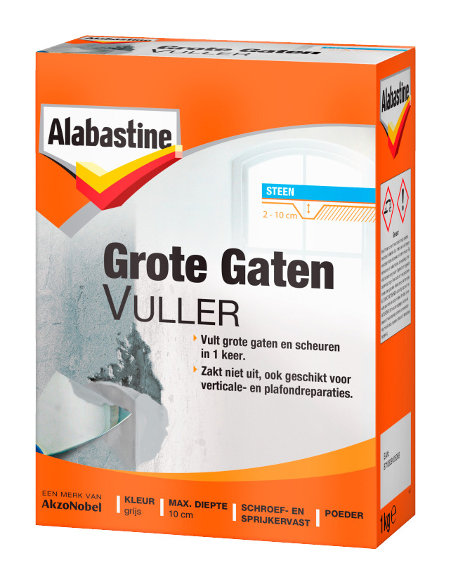 Alabastine Grote Gaten Muurvuller 1 Kg alabastine kopen in de aanbieding