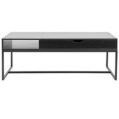 Salontafel Nienke hout zwart 120 x 44 cm