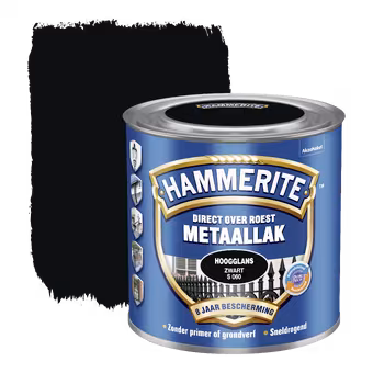 Hammerite metaallak zwart hoogglans 250 ml
