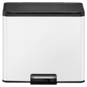 EKO Pedaalemmer 15+15 Liter Wit