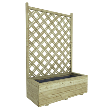 Airco tiran Bezet GAMMA | Bloembak met dubbele trellis 90x40 cm kopen? |  bloemen-planten-potten