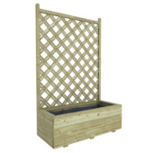 Bloembak met dubbele trellis 90x40 cm