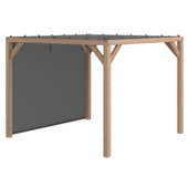 Silvano pergola douglas 324 x 324 cm met schaduwdoek en zijdoek