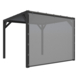 Silvano pergola vurenhout zwart 324 x 324 cm met schaduwdoek en zijdoek