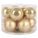 Kerstballen mix glas 10 stuks caramel