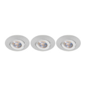 GAMMA LED integrated inbouwspots set van 3x 5W richtbaar wit Ø 85mm