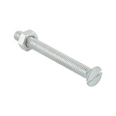 GAMMA metaalschroef platkop met moer verzinkt 4x30 mm 15 stuks