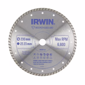 Irwin diamantschijf voor haakse slijper Ø230 mm. Voor kermamiek.