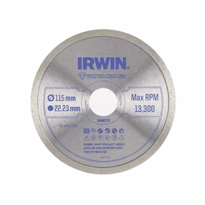 Irwin diamantschijf voor haakse slijper Ø115 mm. Voor kermamiek.