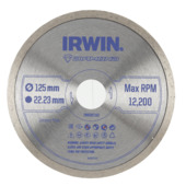 Irwin diamantschijf voor haakse slijper Ø125 mm. Voor kermamiek.